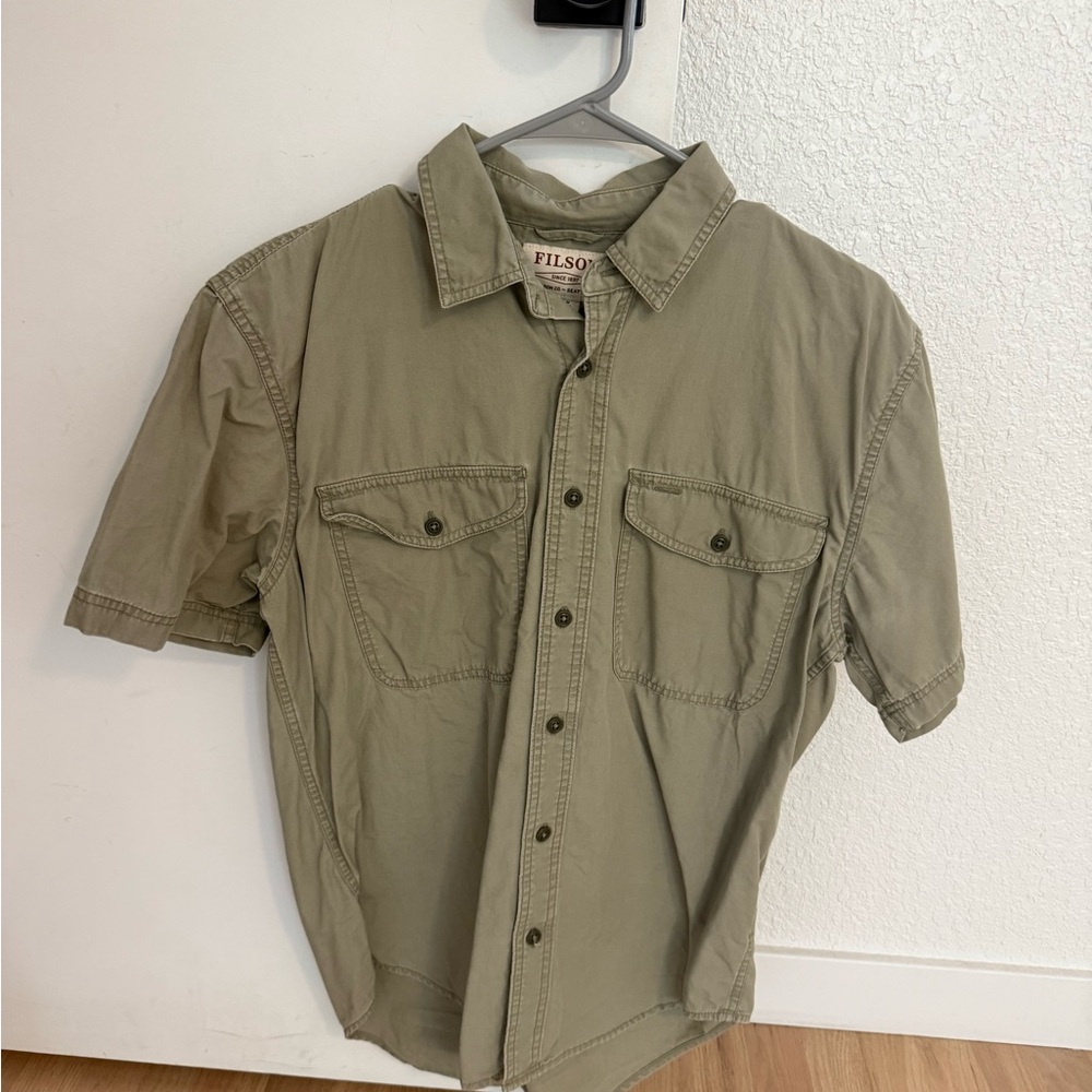 Filson Men's Olive Green Short Sleeve Shirt